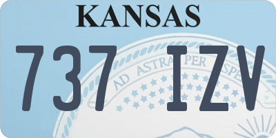 KS license plate 737IZV