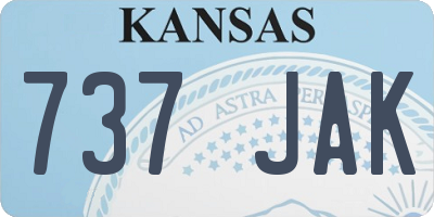 KS license plate 737JAK