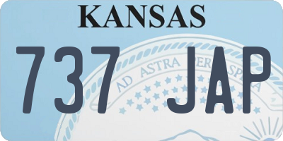 KS license plate 737JAP