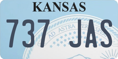 KS license plate 737JAS