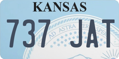 KS license plate 737JAT