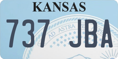 KS license plate 737JBA