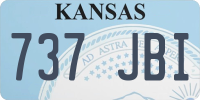 KS license plate 737JBI