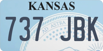 KS license plate 737JBK
