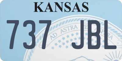 KS license plate 737JBL