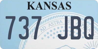 KS license plate 737JBQ