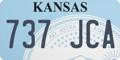 KS license plate 737JCA