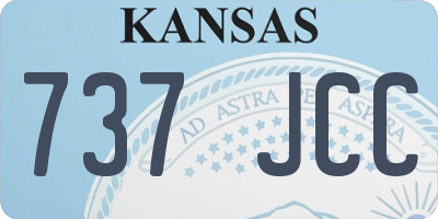 KS license plate 737JCC