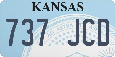 KS license plate 737JCD