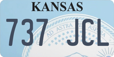 KS license plate 737JCL