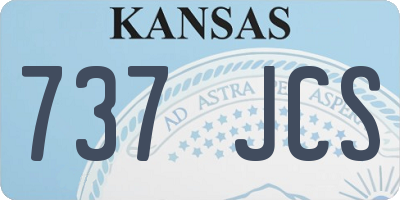 KS license plate 737JCS