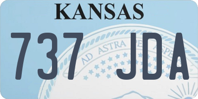 KS license plate 737JDA