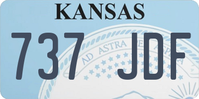 KS license plate 737JDF