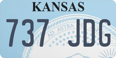 KS license plate 737JDG