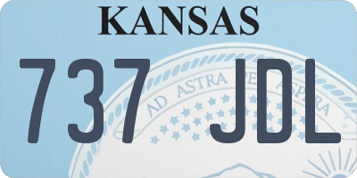 KS license plate 737JDL