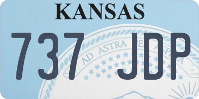 KS license plate 737JDP