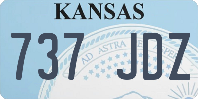 KS license plate 737JDZ