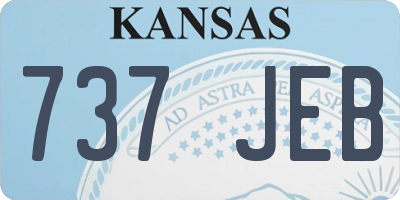 KS license plate 737JEB