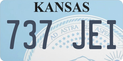 KS license plate 737JEI