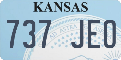 KS license plate 737JEO