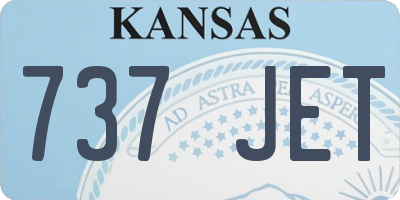 KS license plate 737JET