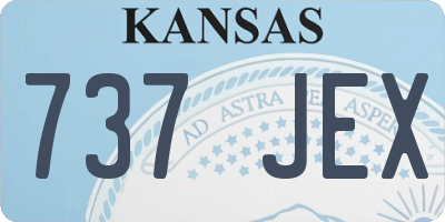 KS license plate 737JEX