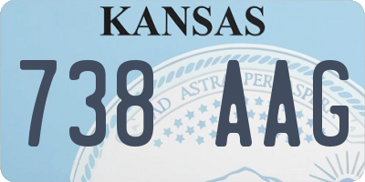 KS license plate 738AAG