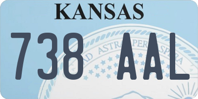 KS license plate 738AAL