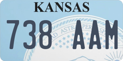 KS license plate 738AAM