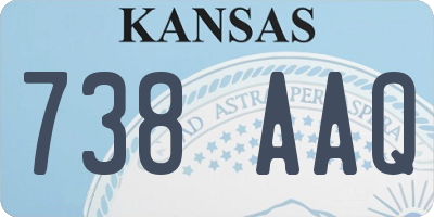KS license plate 738AAQ