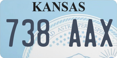 KS license plate 738AAX