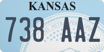 KS license plate 738AAZ