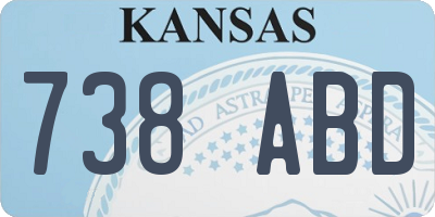 KS license plate 738ABD