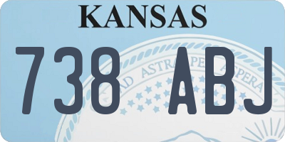 KS license plate 738ABJ