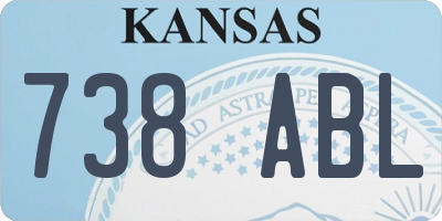 KS license plate 738ABL