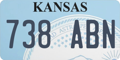 KS license plate 738ABN