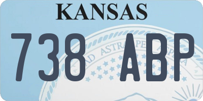 KS license plate 738ABP
