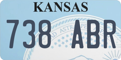 KS license plate 738ABR