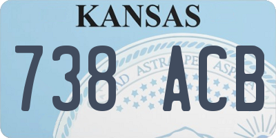 KS license plate 738ACB