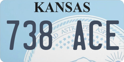 KS license plate 738ACE