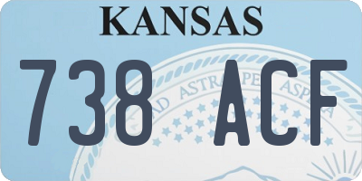KS license plate 738ACF
