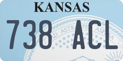 KS license plate 738ACL