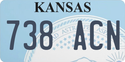 KS license plate 738ACN