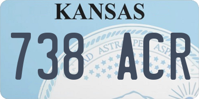KS license plate 738ACR