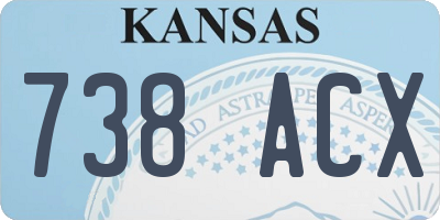 KS license plate 738ACX