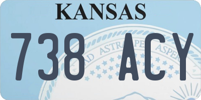 KS license plate 738ACY