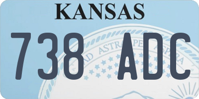 KS license plate 738ADC