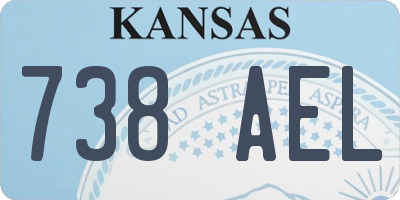KS license plate 738AEL