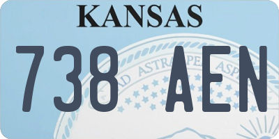 KS license plate 738AEN
