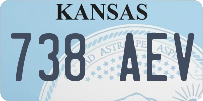 KS license plate 738AEV